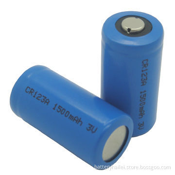 CR123A Li-MnO2 Batteries with 3.0V Voltage and 1500mAh High-power Type